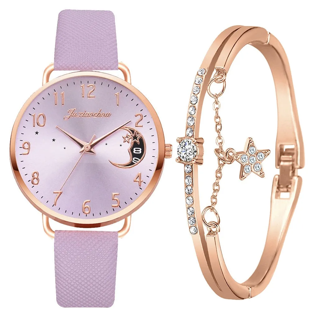 Moon Phase Watch and Strap Set