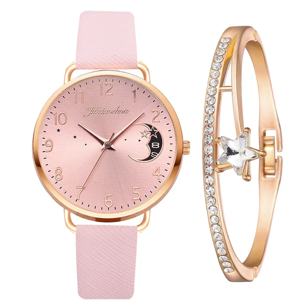 Moon Phase Watch and Strap Set