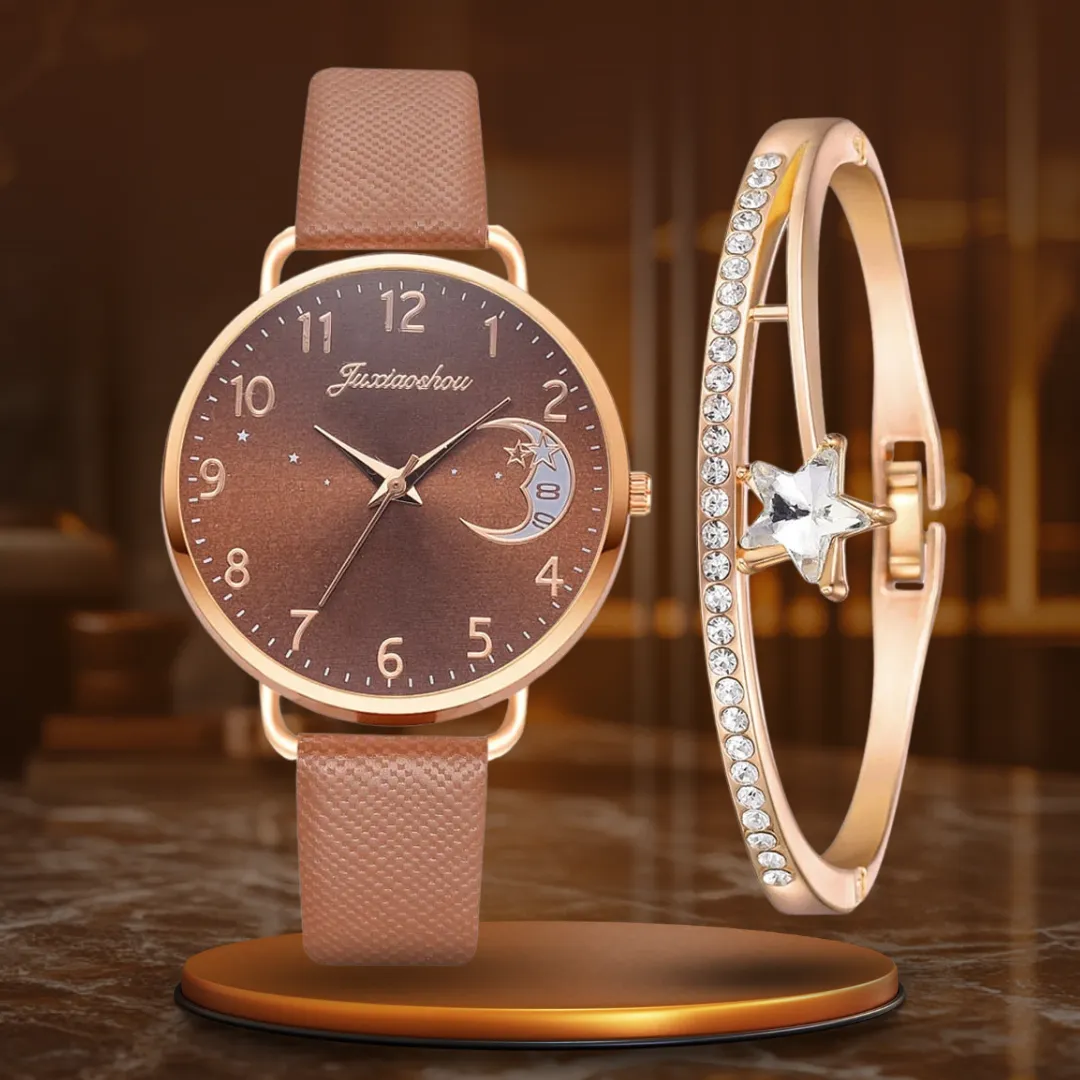 Moon Phase Watch and Strap Set