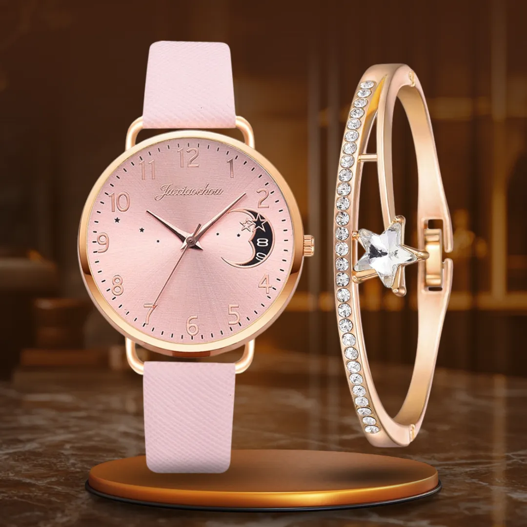 Moon Phase Watch and Strap Set