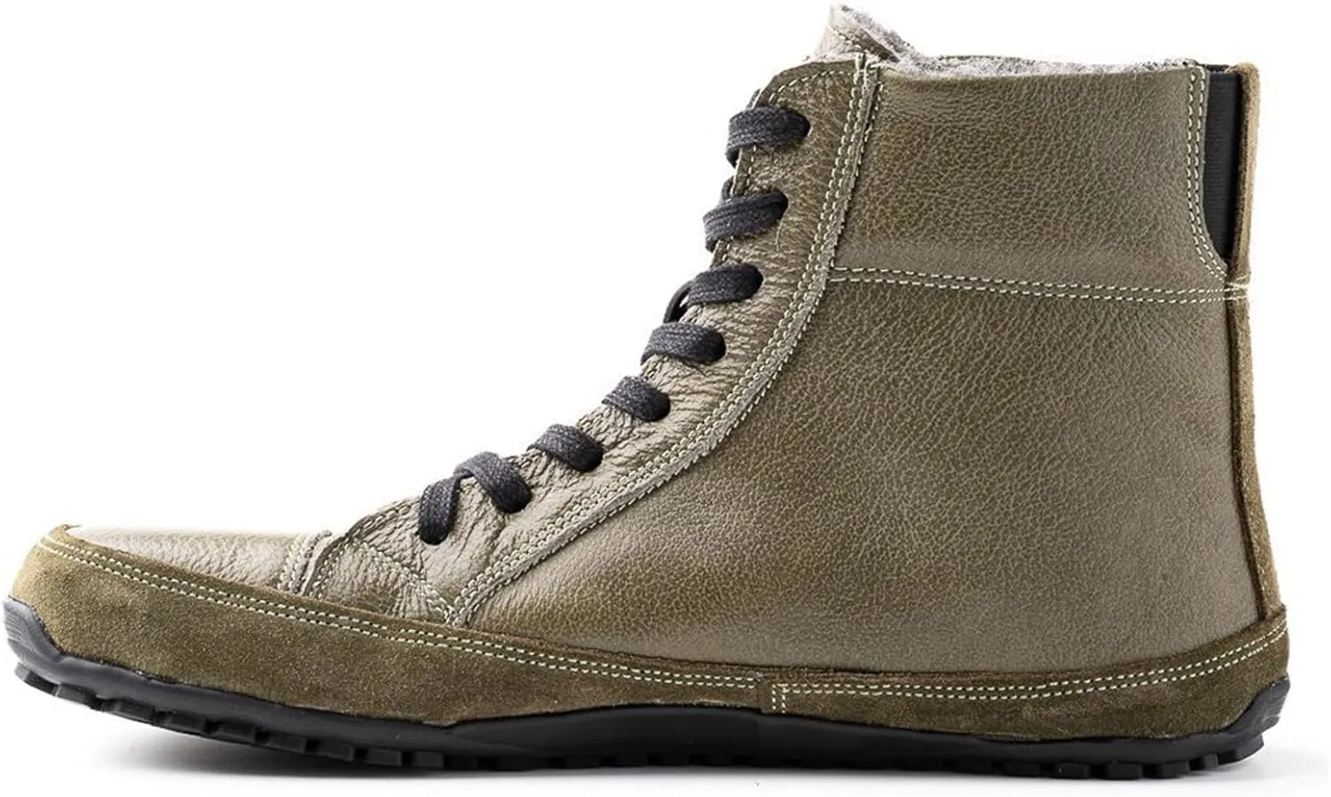 Non-Slip aterproof Fu Lined Barefoot Shoe Lac Up Snow Shoes for Men Winter Padded Warm Cold Weather Sneaker