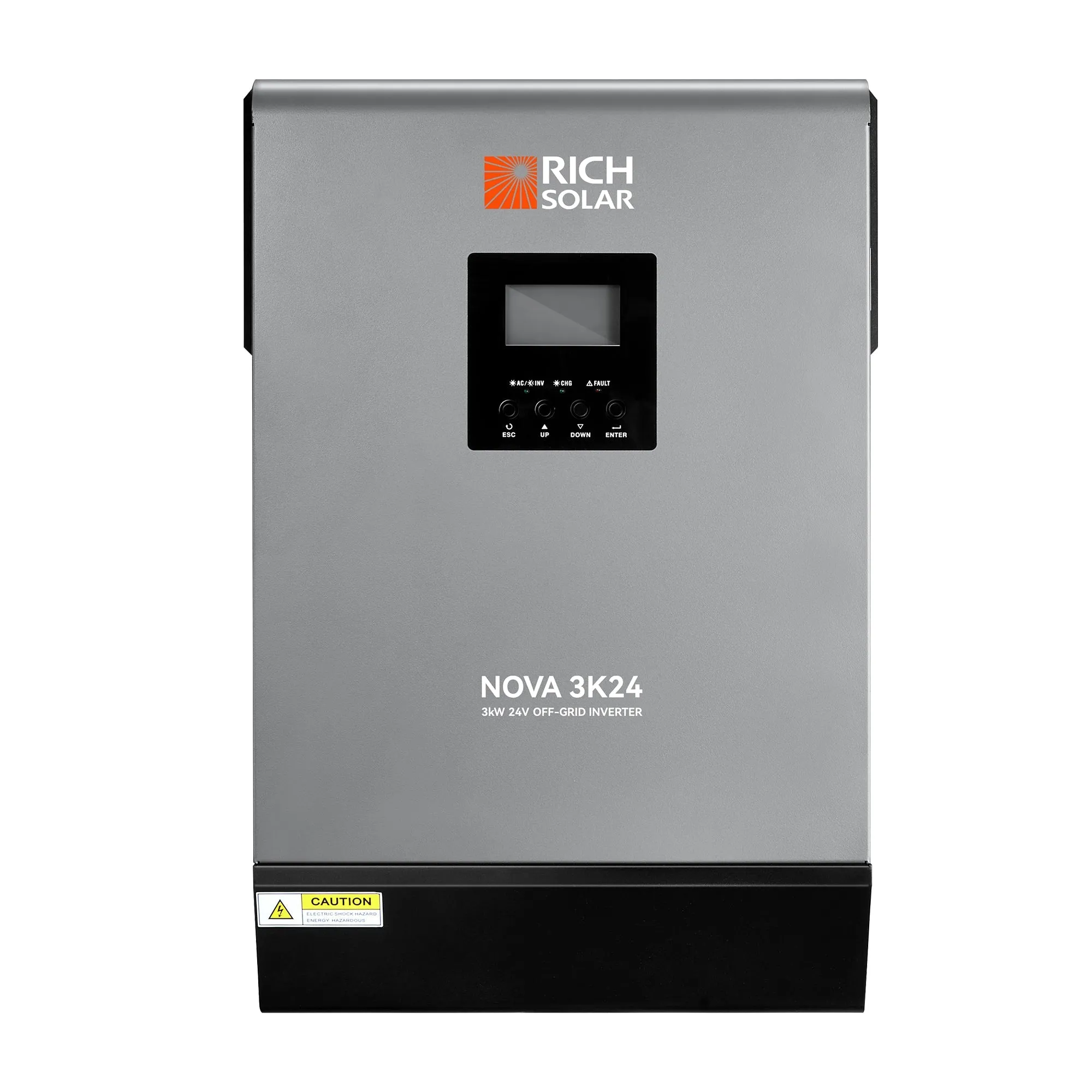 NOVA MAX 3K | 3000 Watt (3kW) 24 Volt Off-Grid Hybrid Solar Inverter | Powerful 3000W 24V Hybrid Inverter for RVs, Trailers, Campers, Vans, Trucks, Overlanders, Boats | #1 Ranked 24V Hybrid Inverter
