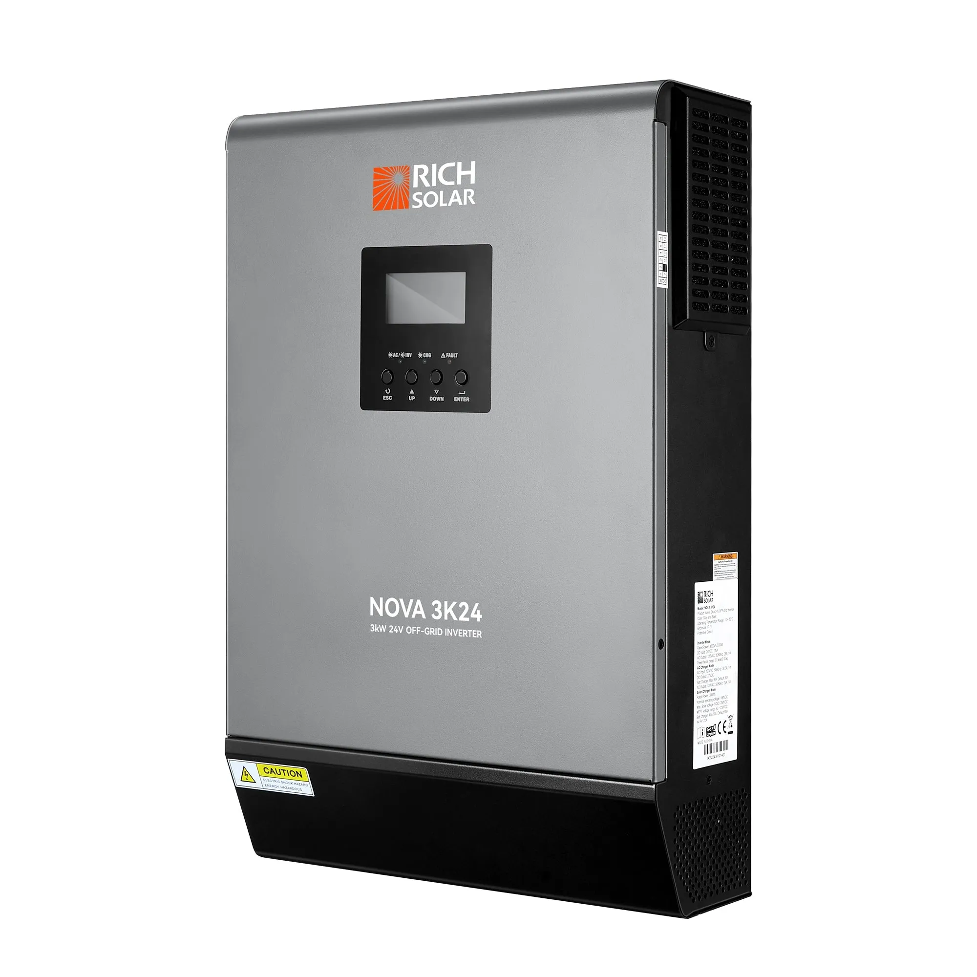 NOVA MAX 3K | 3000 Watt (3kW) 24 Volt Off-Grid Hybrid Solar Inverter | Powerful 3000W 24V Hybrid Inverter for RVs, Trailers, Campers, Vans, Trucks, Overlanders, Boats | #1 Ranked 24V Hybrid Inverter