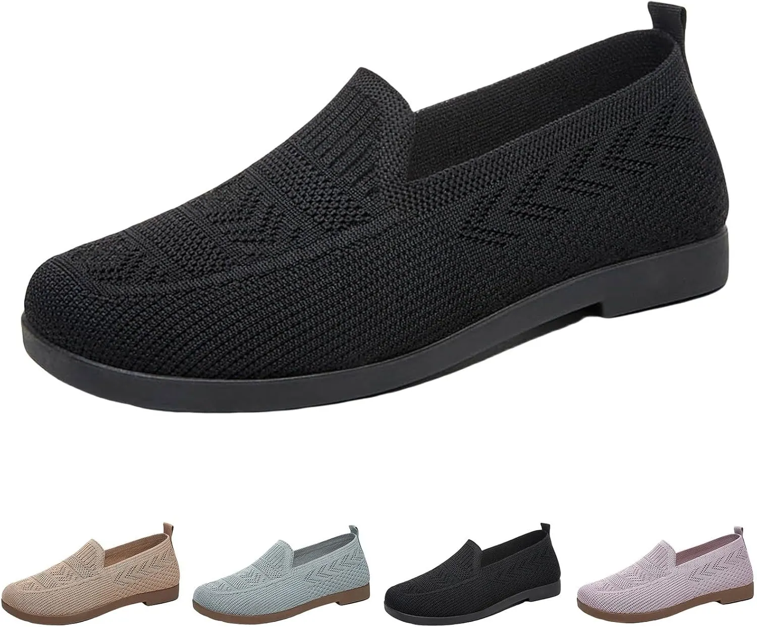 Orthopedic Shoes, Women's Comfortable Breathable Knitted Sneakers, Woven Cut-Out Orthopedic Soft Arch Support Walking Shoes, Slip-On Sneakers for Women