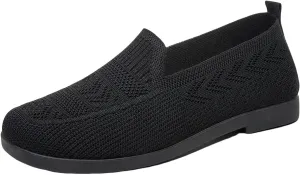 Orthopedic Shoes, Women's Comfortable Breathable Knitted Sneakers, Woven Cut-Out Orthopedic Soft Arch Support Walking Shoes, Slip-On Sneakers for Women