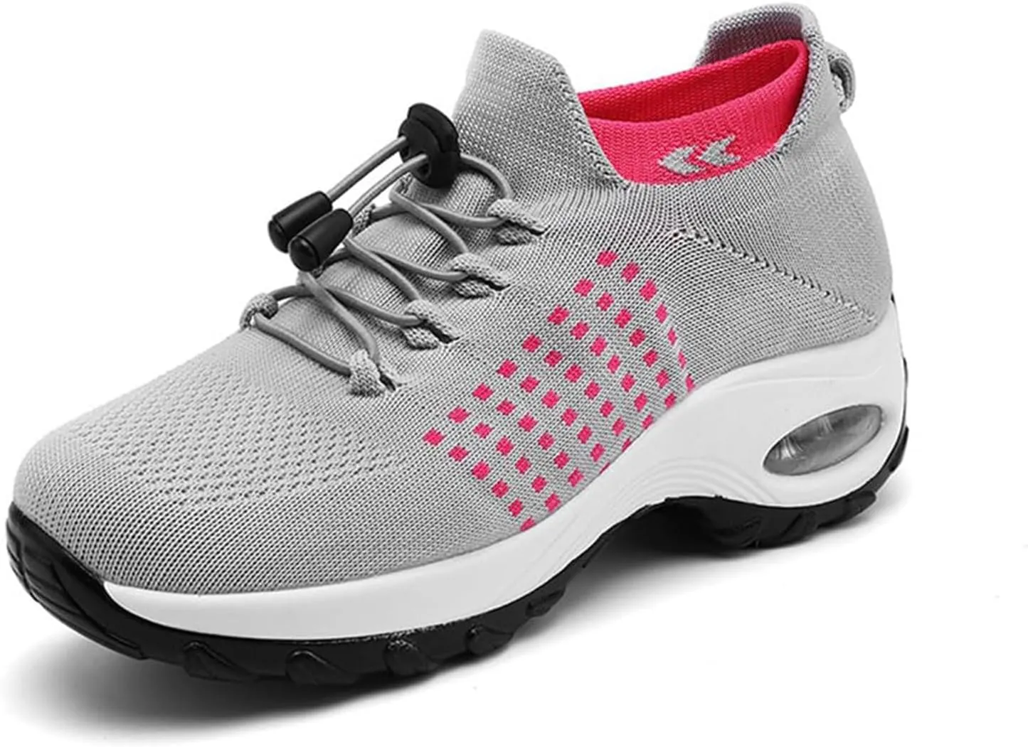 Orthopedic Sneakers for Women Men Comfortable Breathable Walking Shoes,Soft Damping Air Cushion Footwear Anti-Skid Waterproof Soles Sneakers,Elastic Strap Running Shoes Unisex with Arch Support