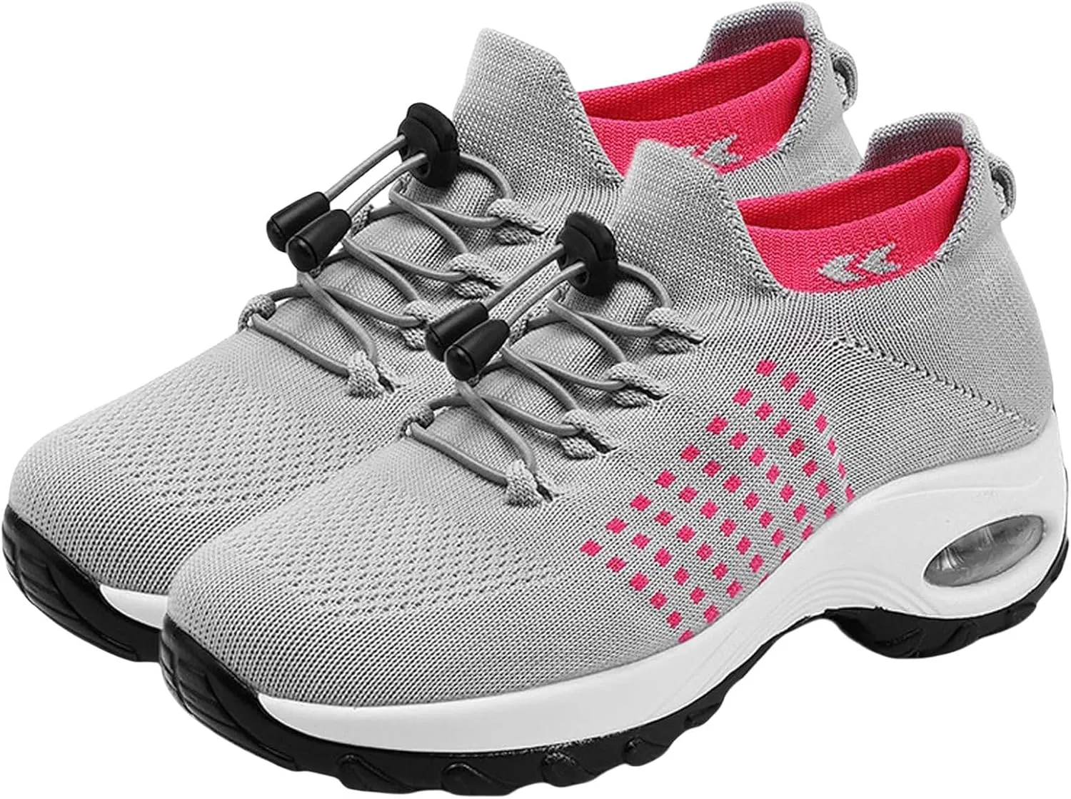 Orthopedic Sneakers for Women Men Comfortable Breathable Walking Shoes,Soft Damping Air Cushion Footwear Anti-Skid Waterproof Soles Sneakers,Elastic Strap Running Shoes Unisex with Arch Support