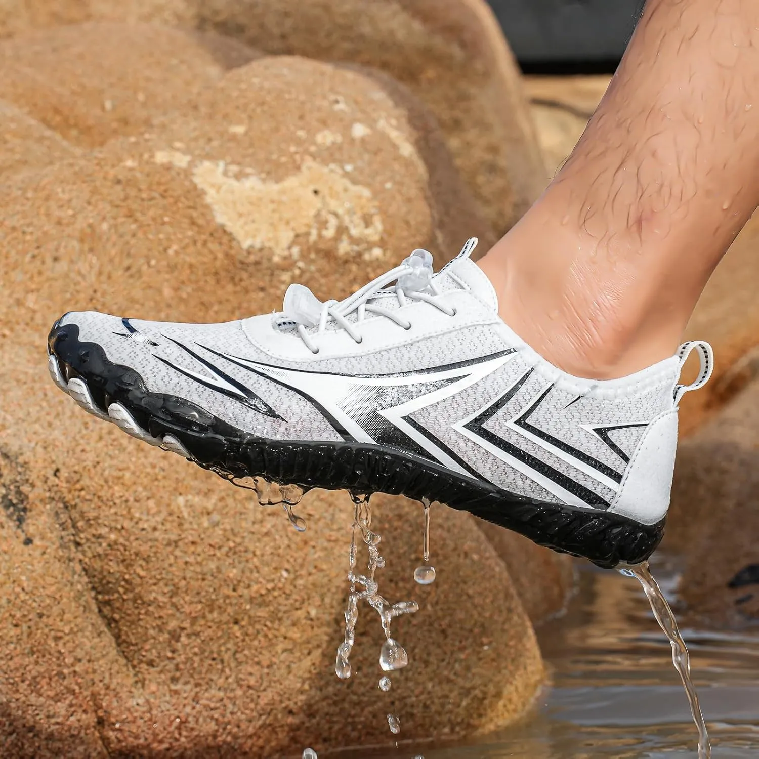 Orthotic Water Shoes with Arch Support for Women Wide Width Hiking Shoes Women Waterproof Lightweight Wide Toe Running Shoe Boots Sneakers for Walking Beach Hiking Drifting Wading Barefoot Footwear