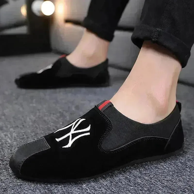 Peas Shoes Men's Pedal Lazy Shoes Social Casual Trendy Shoes Men's Shoes