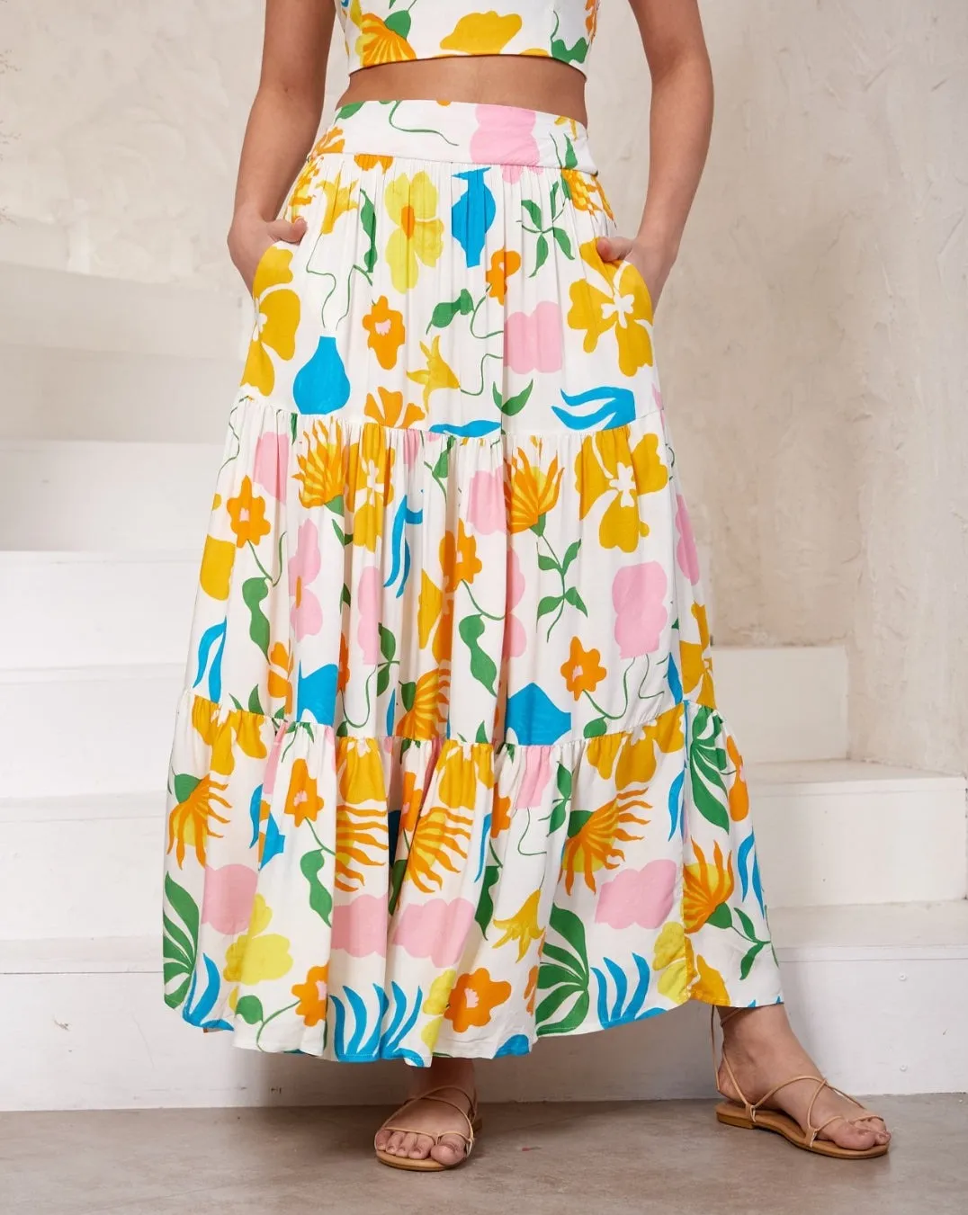 Peta Maxi Skirt - Yellow