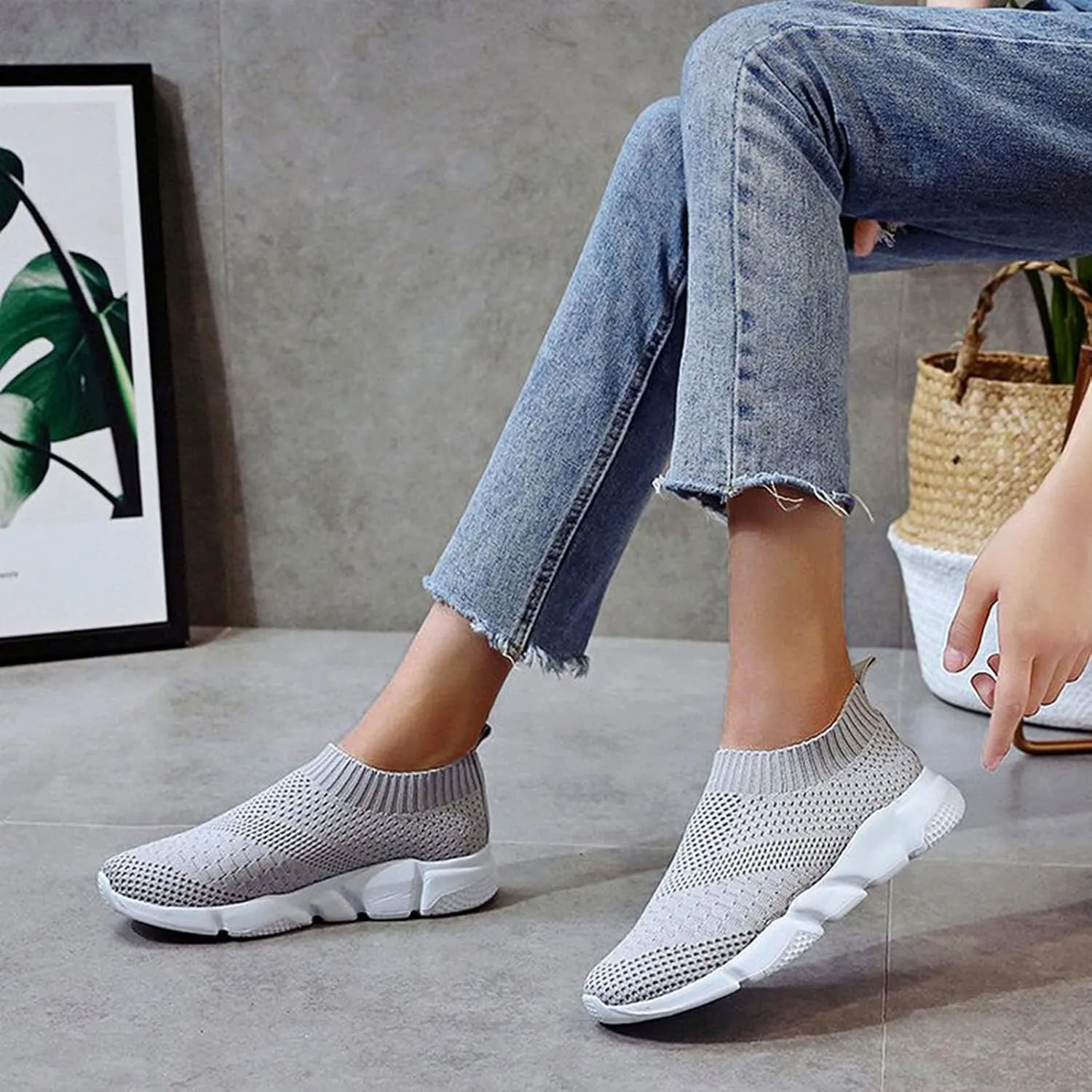 Plantar Fasciitis Shoes Women Flats Zapatos De Ejercicios para Mujer Gym Womens Athletic Shoes Size 8.5 Wide Womens Tennis Shoes Size 6.5 Wide Women's Athletic Shoes White