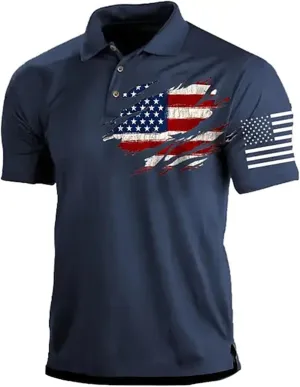 Polos for Men Men's Classic Fit Collar Shirt Men's Casual Short Sleeved Fashion Trend Men's Lapel Button Short