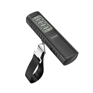 Portable Handheld Luggage Scale, NO Battery Needed, 110lbs/50kg Digital Hanging Scale for Luggages, Suitcases, Backpacks & Bags, Easy Weighing for Travel (Black)