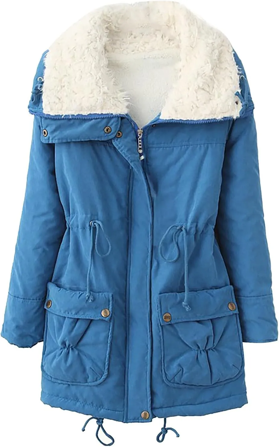 Prime 2024 Today Deals Fleece Jacket Ladies Winter Coat Puffy Winter Jacket Women Women's Trench Coats Winter Fleece Lined Winter Jacket Women Extra Long Coats for Women Winter