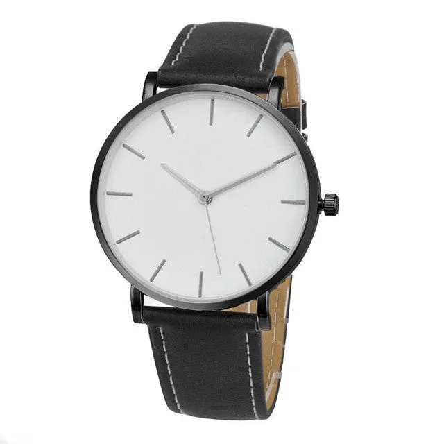 Quartz Faux Leather Strap Wristwatches For Men