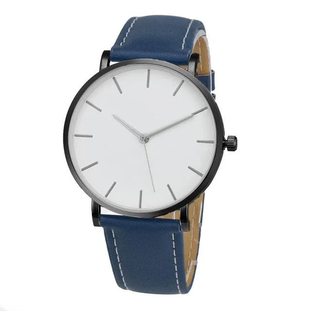 Quartz Faux Leather Strap Wristwatches For Men