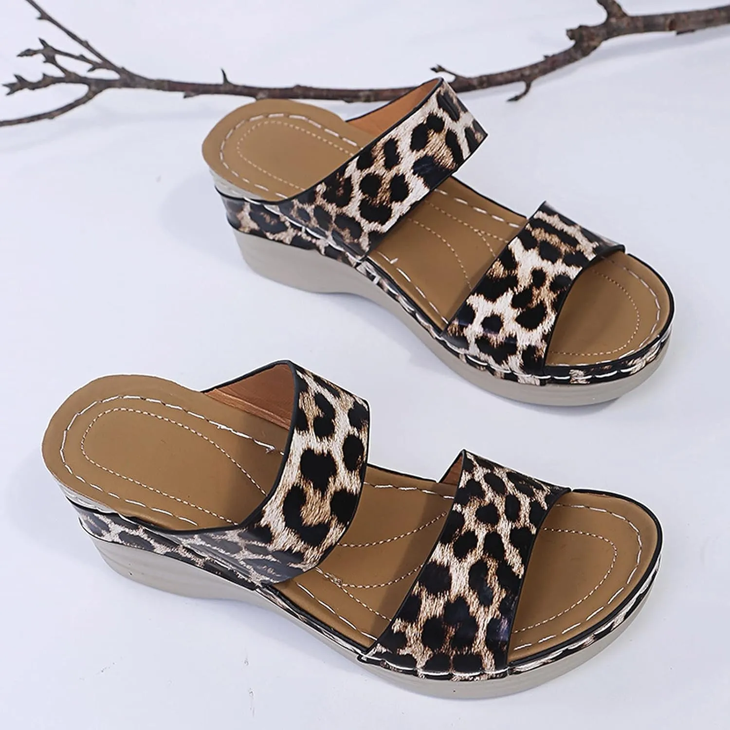 Sandalias para Mujer Elegantes, Sandals Women Premium Orthopedic Open Toe Sandals Retro Anti-Slip Breathable Sandals