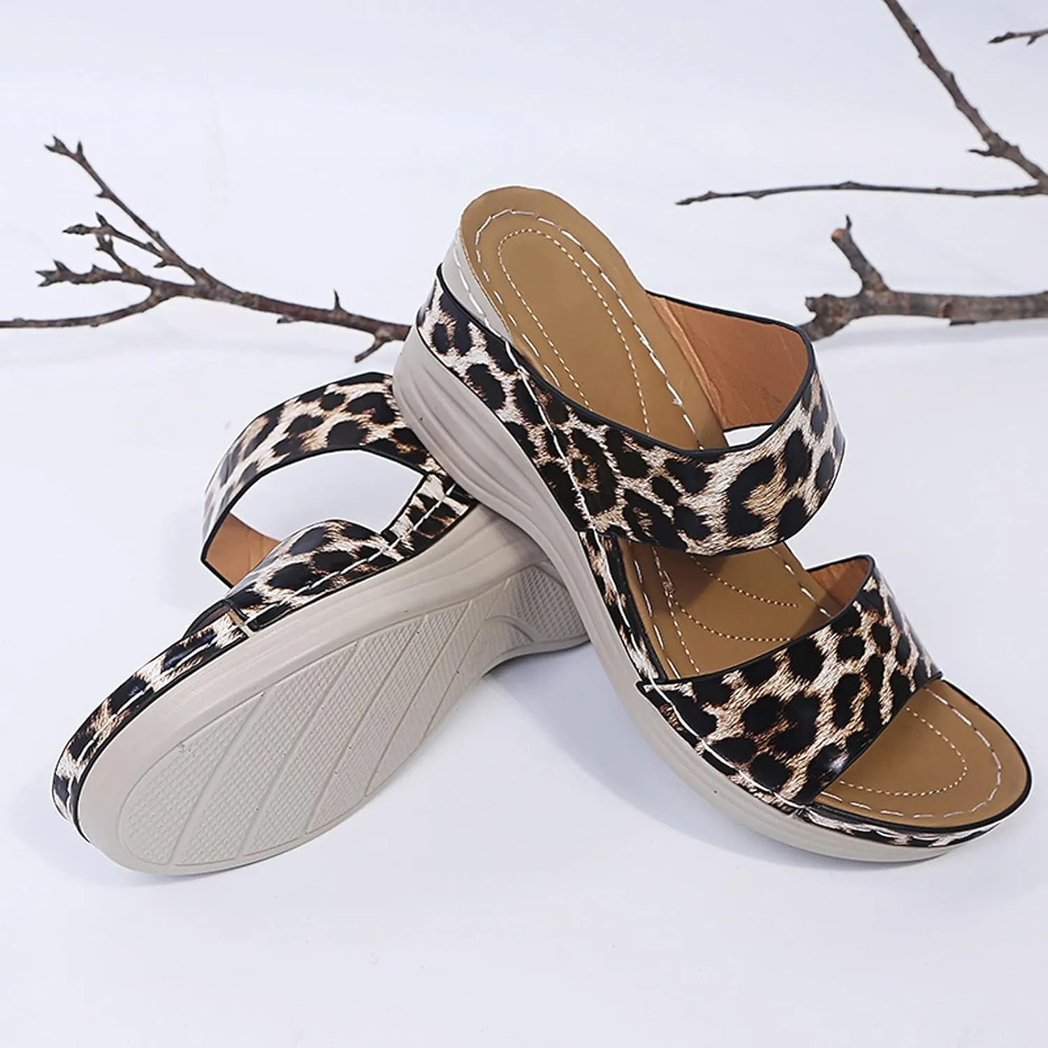 Sandalias para Mujer Elegantes, Sandals Women Premium Orthopedic Open Toe Sandals Retro Anti-Slip Breathable Sandals