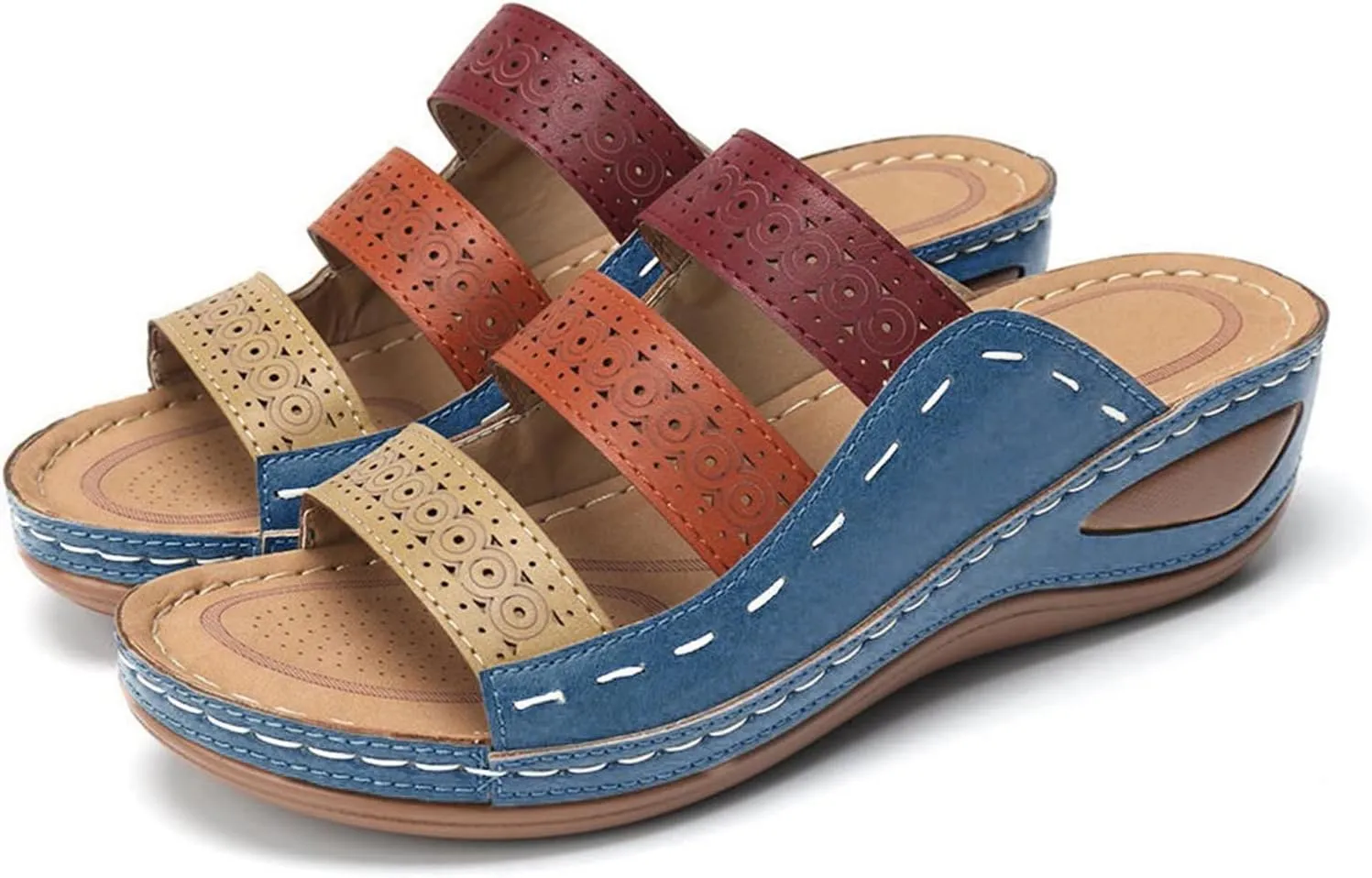 Sandals for Women Dressy Summer, Womens Sandals Orthopedic Open Toe Sandals Retro Anti Slip Comfy Breathable Shoes