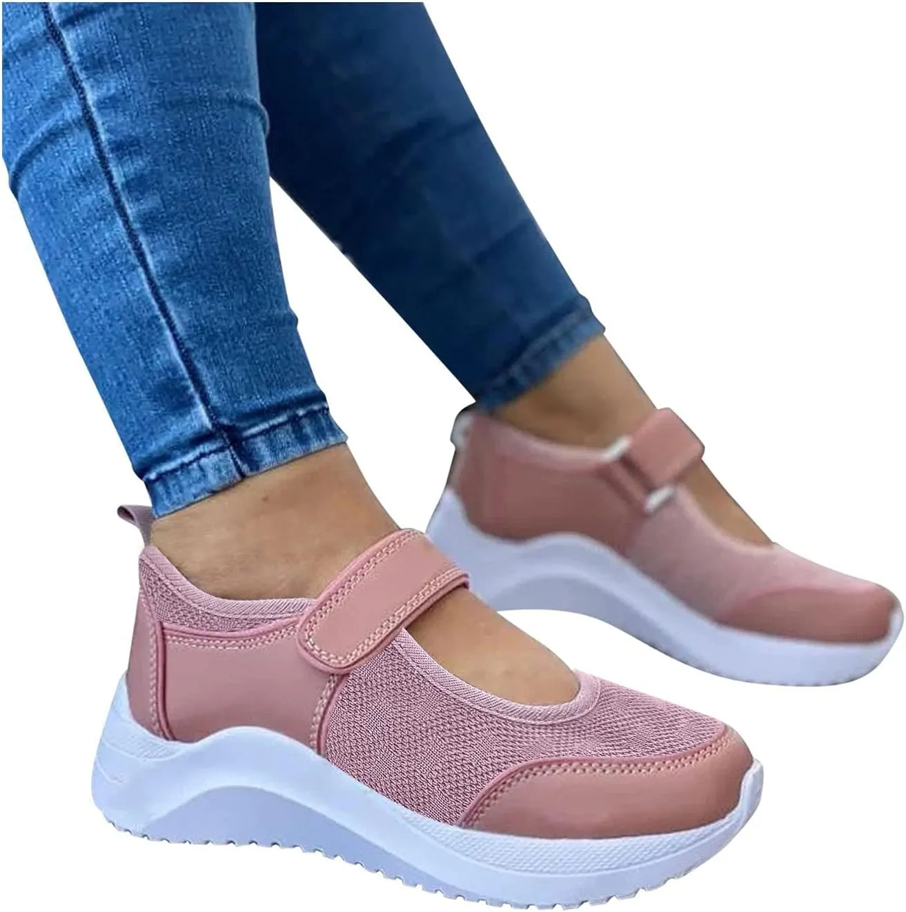SBGMoSJ Sneakers for Women Size 8 Wide Women's Slip On Tennis Shoes Size 8 Womens White Slip On Sneakers Size 8 Platform Sneakers for Women Fashion Tan Zapatos para Mujer CModos Con Plataforma