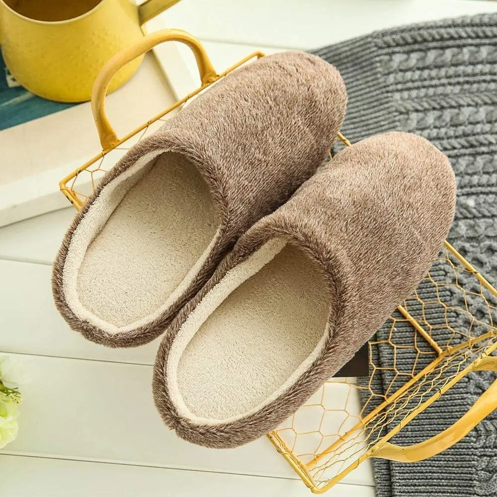 SBGMoSJ Winter Indoor Slippers for Women Fuzzy Winter Slippers Cute House Slippers Womens Fluffy Slippers for Men Funny Pink Christmas Tree Gifts for Husband 2023