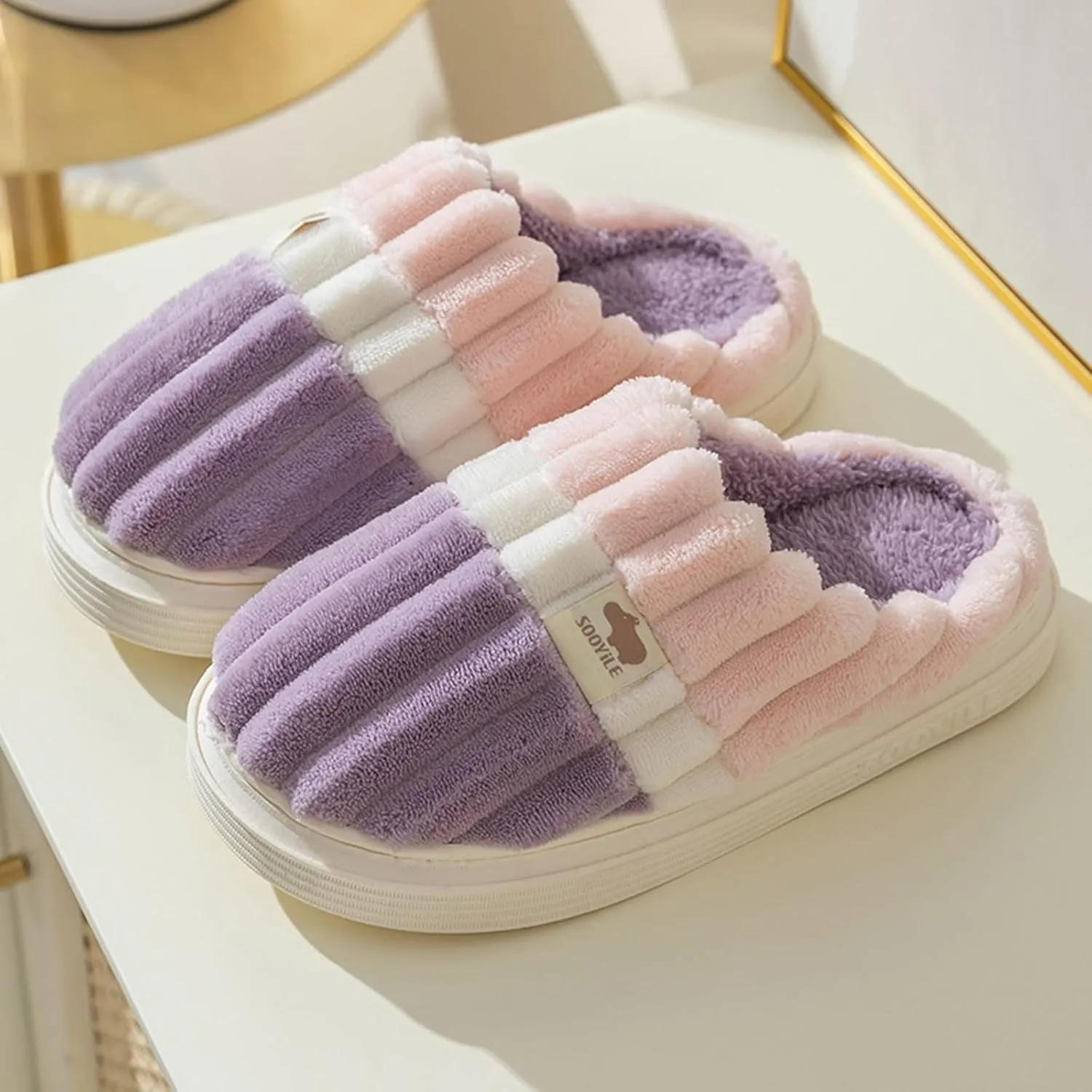 SBGMoSJ Winter Slippers Women Men Warm Anti-Slip Indoor House Shoes Winter Slipper Shoes Comfy House Slippers Womens Funny Slippers for Women Animal Christmas Gifts for Kids Gifts for Husband 2023