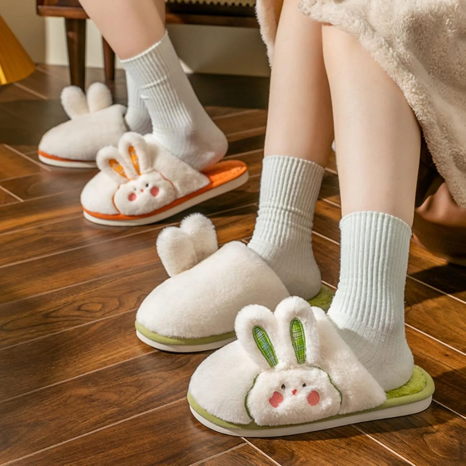 SBGMoSJ Womens Winter Slippers Clogs Ladies Slippers Winter Disposable House Slippers Funny Slippers for Adults Men Pencil Christmas Tree Gifts for Her 2023