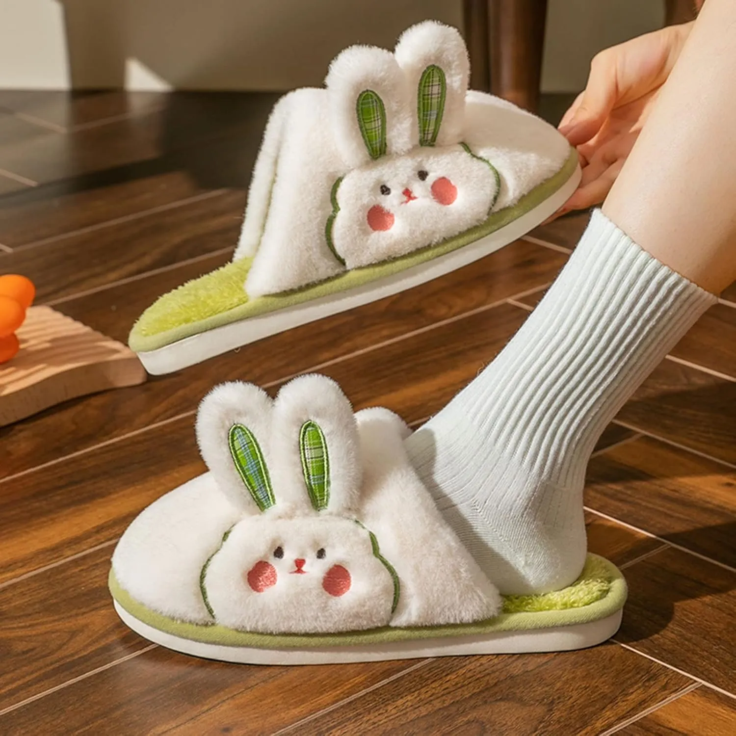 SBGMoSJ Womens Winter Slippers Clogs Ladies Slippers Winter Disposable House Slippers Funny Slippers for Adults Men Pencil Christmas Tree Gifts for Her 2023