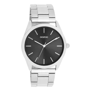 Silver coloured OOZOO watch with silver coloured stainless steel bracelet - C11429