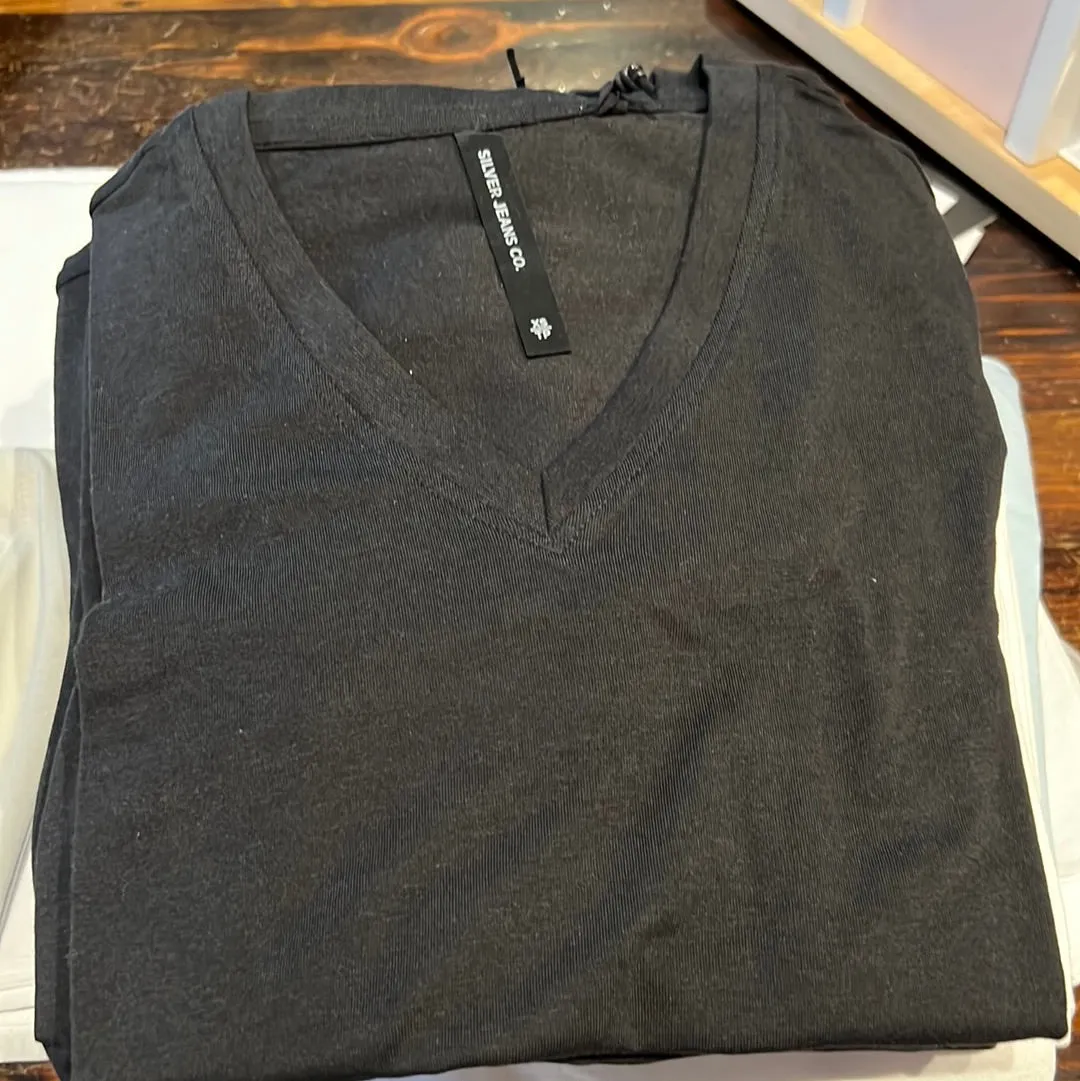 SILVER V NECK TEES