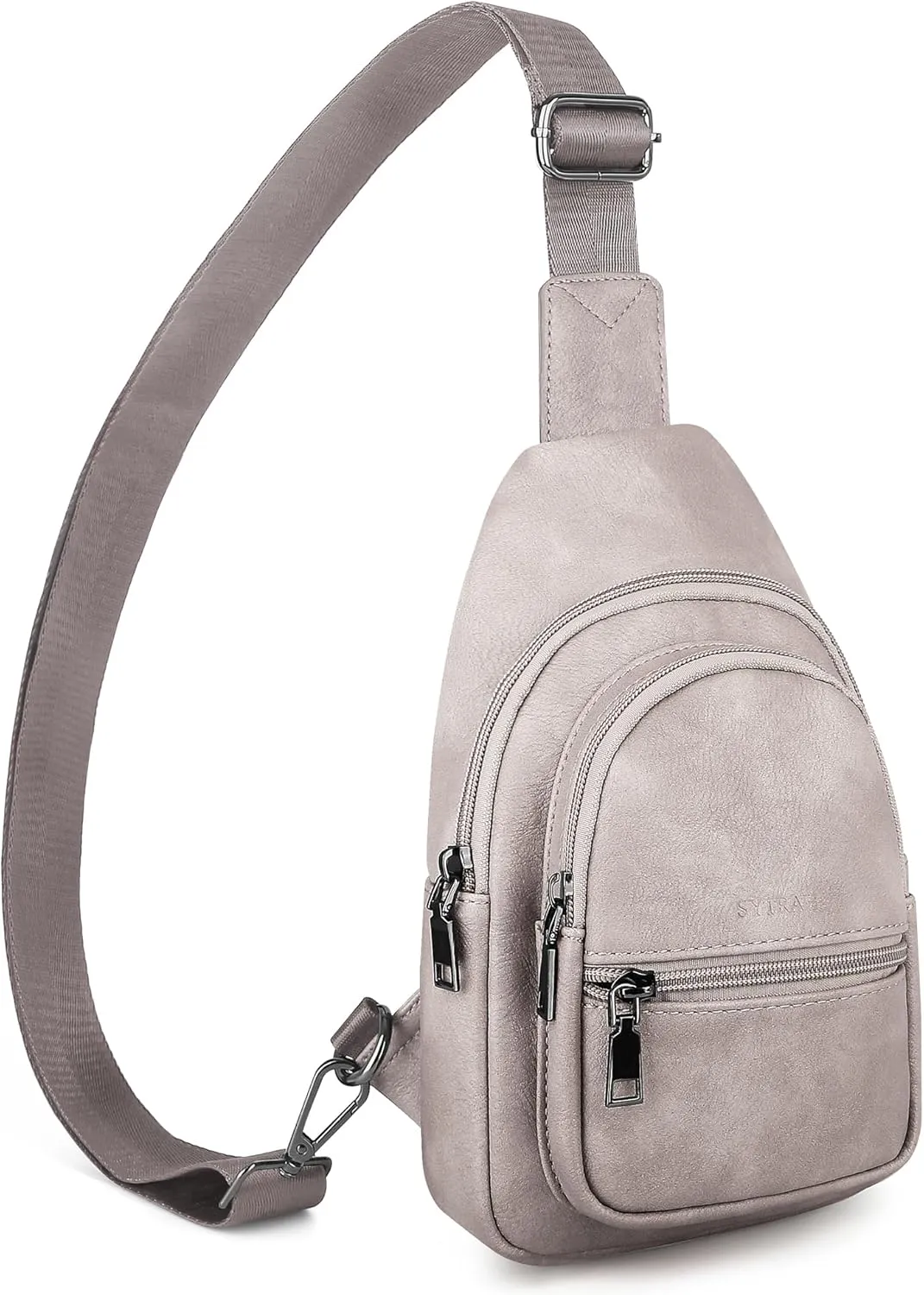 Sling Bag for Women, Crossbody Bags Purse for Women Trendy Vegan Leather Chest Bag with Adjustable Guitar Strap