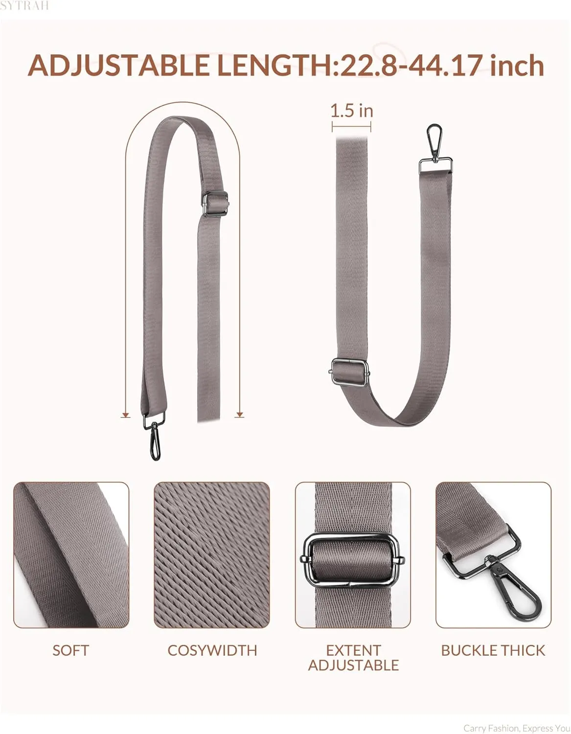 Sling Bag for Women, Crossbody Bags Purse for Women Trendy Vegan Leather Chest Bag with Adjustable Guitar Strap