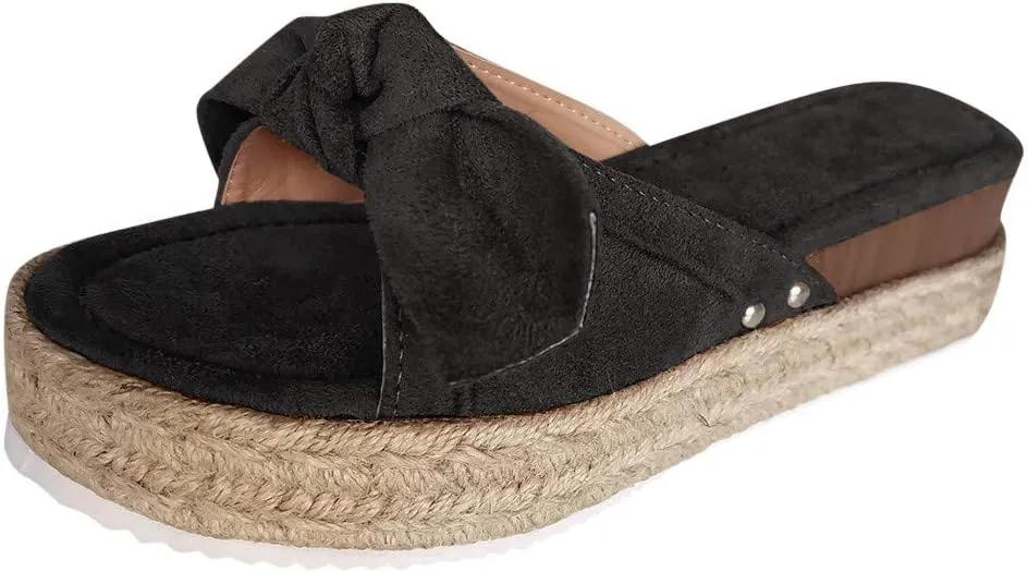 Slippers for Women Wide Width Gibobby 2019 Comfy Platform Sandals Shoes Summer Beach Travel Slipper Flip Flop