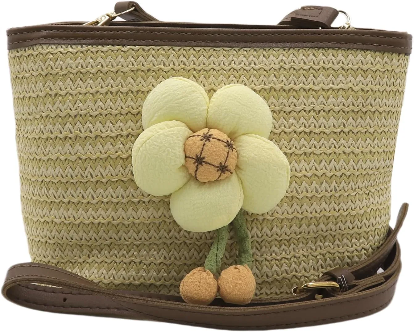 Straw Crossbody Bag for Women Girls Woven Shoulder Bag Straw Satchel Bag Cross Body Handbag