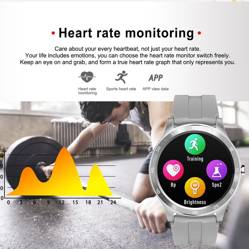 Unisex Heart Rate Blood Pressure Monitoring Fitness Tracker Smartwatches