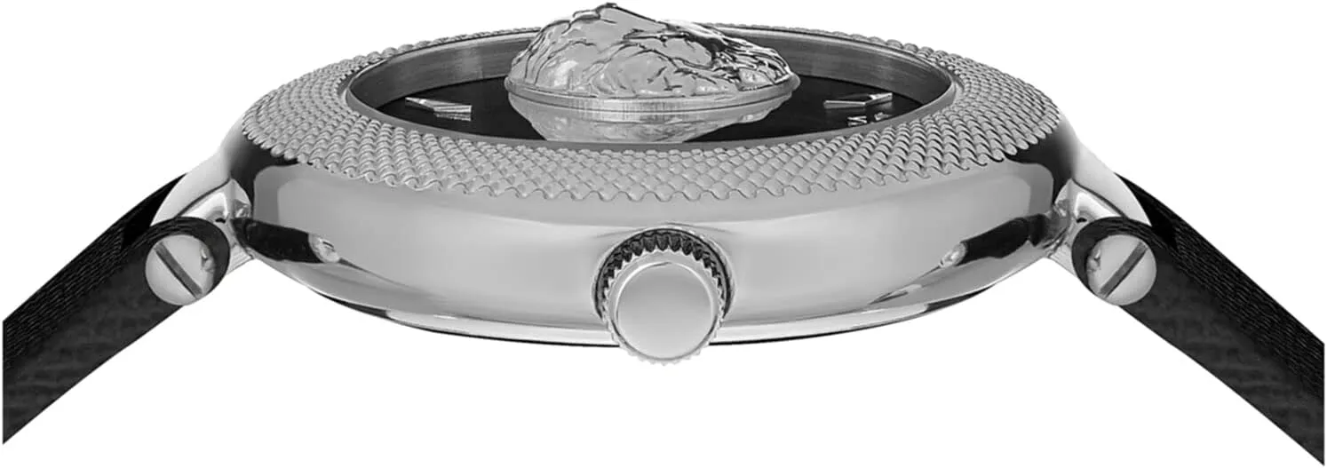 Versus Versace Brick Lane Lion Collection Womens Fashion Watch Featuring Genuine Leather Adjustable Strap and Sunray Dial