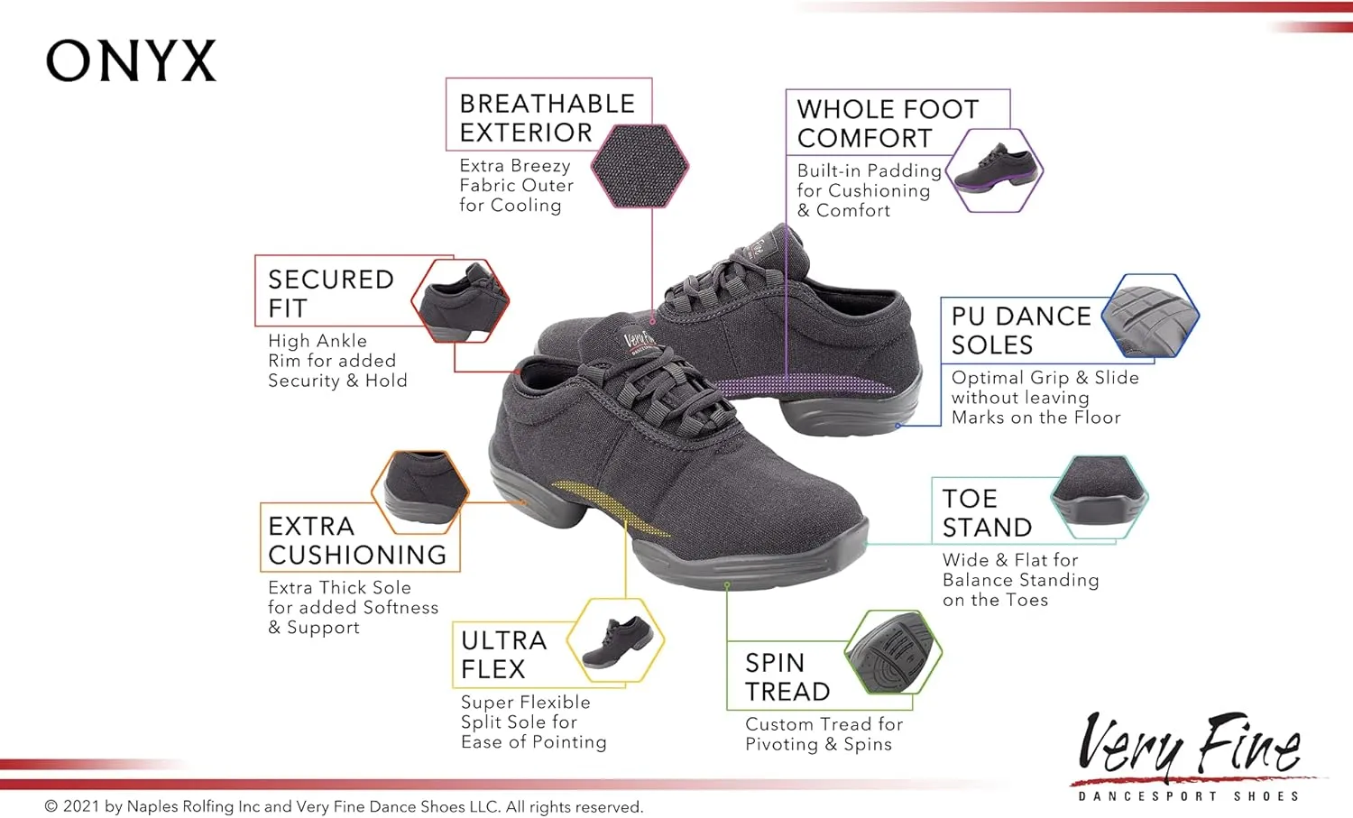 Very Fine Unisex-Adult Onyx Jazz Street Latin Exercise Ballroom Dance Sneakers