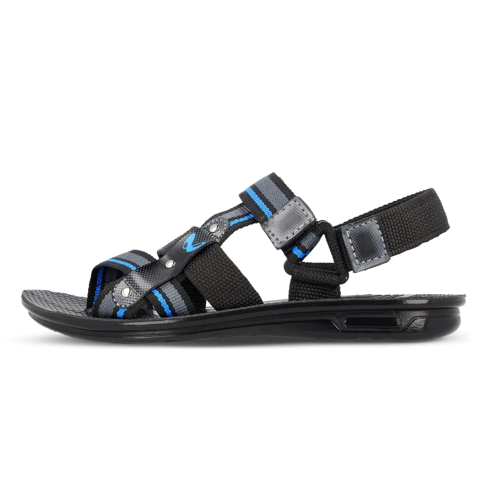 Walkaroo Men Strappy Floater Sandals  - W22108 Black Blue