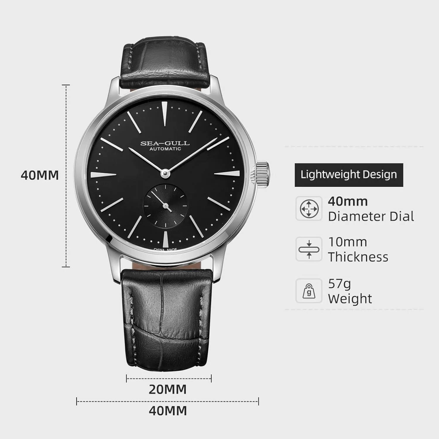 Watch for Men,Minimalist Mens Watches with Leather Strap and Replaced Steel Watch Band