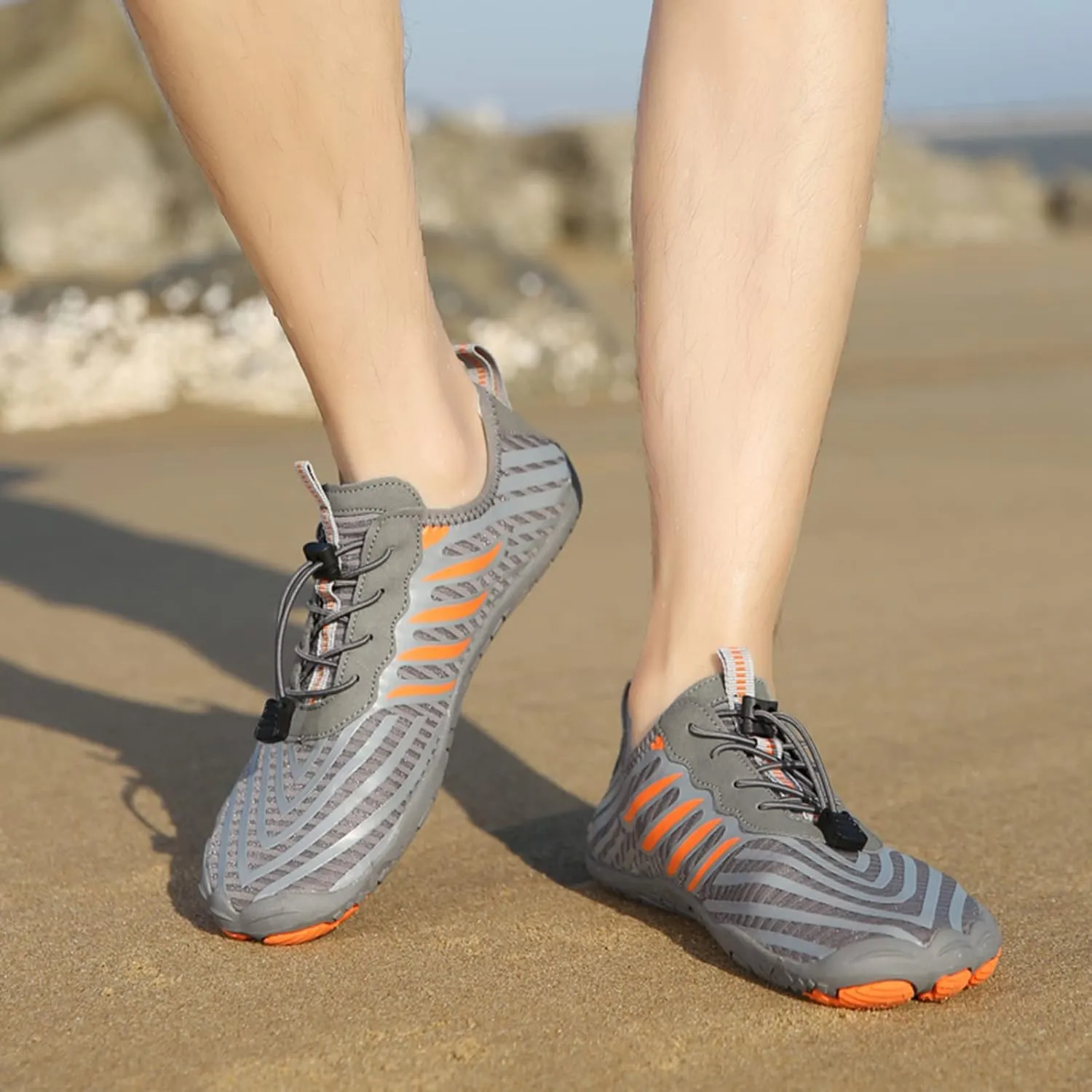 Water Shoes Men Wide Foot Breathable Non Slip Athletic Water Hiking Shoes for Women Non Slip Water Shoes Men Wide Beach Sports Quick Dry Barefoot for Pool Hiking Training Outdoor Water Sports