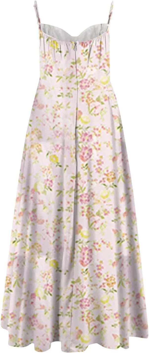 Wedding Guest Dresses for Women Spaghetti Straps Corset Homecoming Floral Cocktail Dress Lace Maxi Prom Dresses