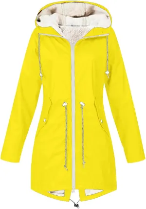 Windbreaker Jackets for Women Plus Size Winter Coats Sherpa Lined Parka Jacket Thicken Warm Outerwear with Pockets