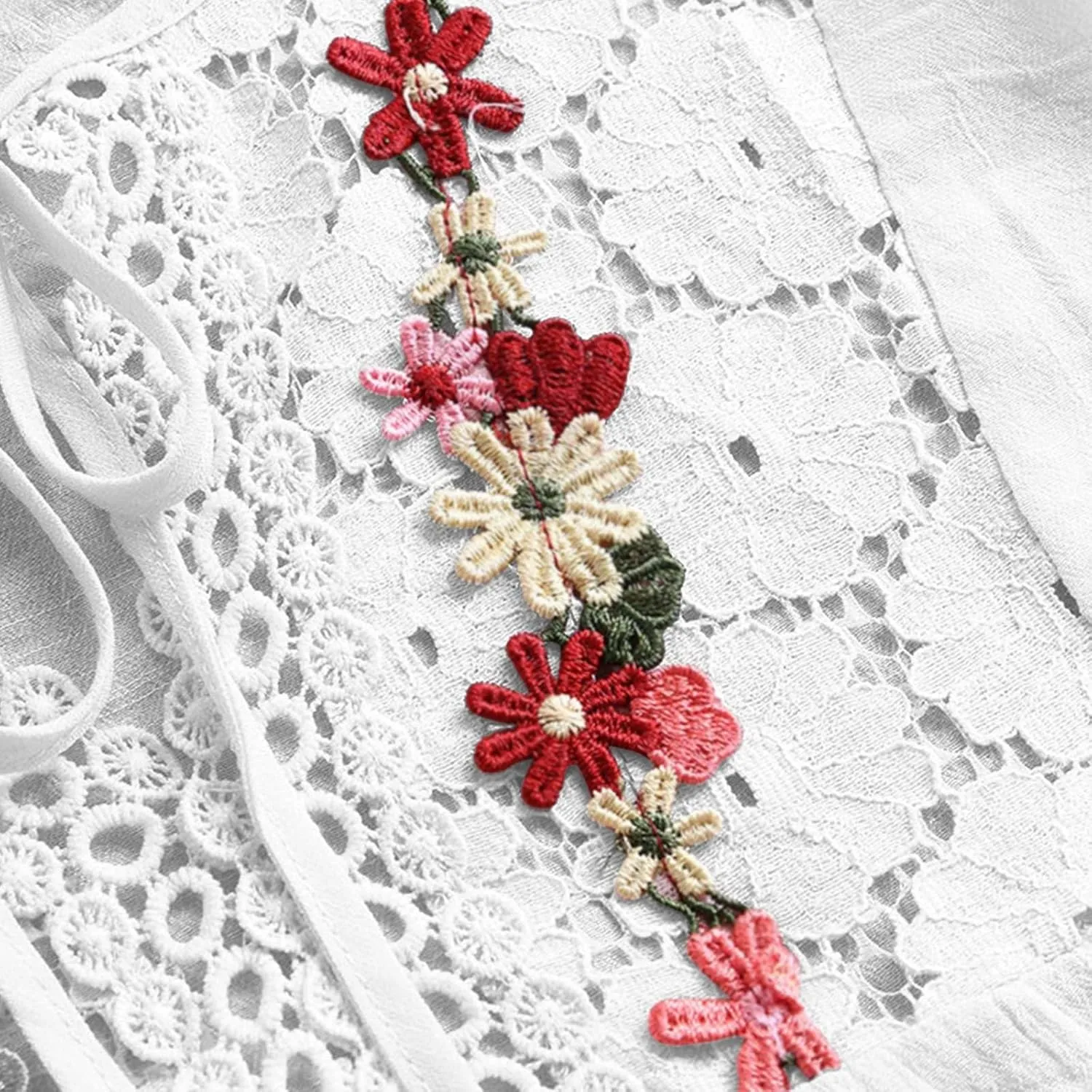 Women 2024 Embroidered Boho Tops Cotton Linen Peasant Blouses Long Sleeve Tunic Shirts Loose Fit Boho Trendy Clothes