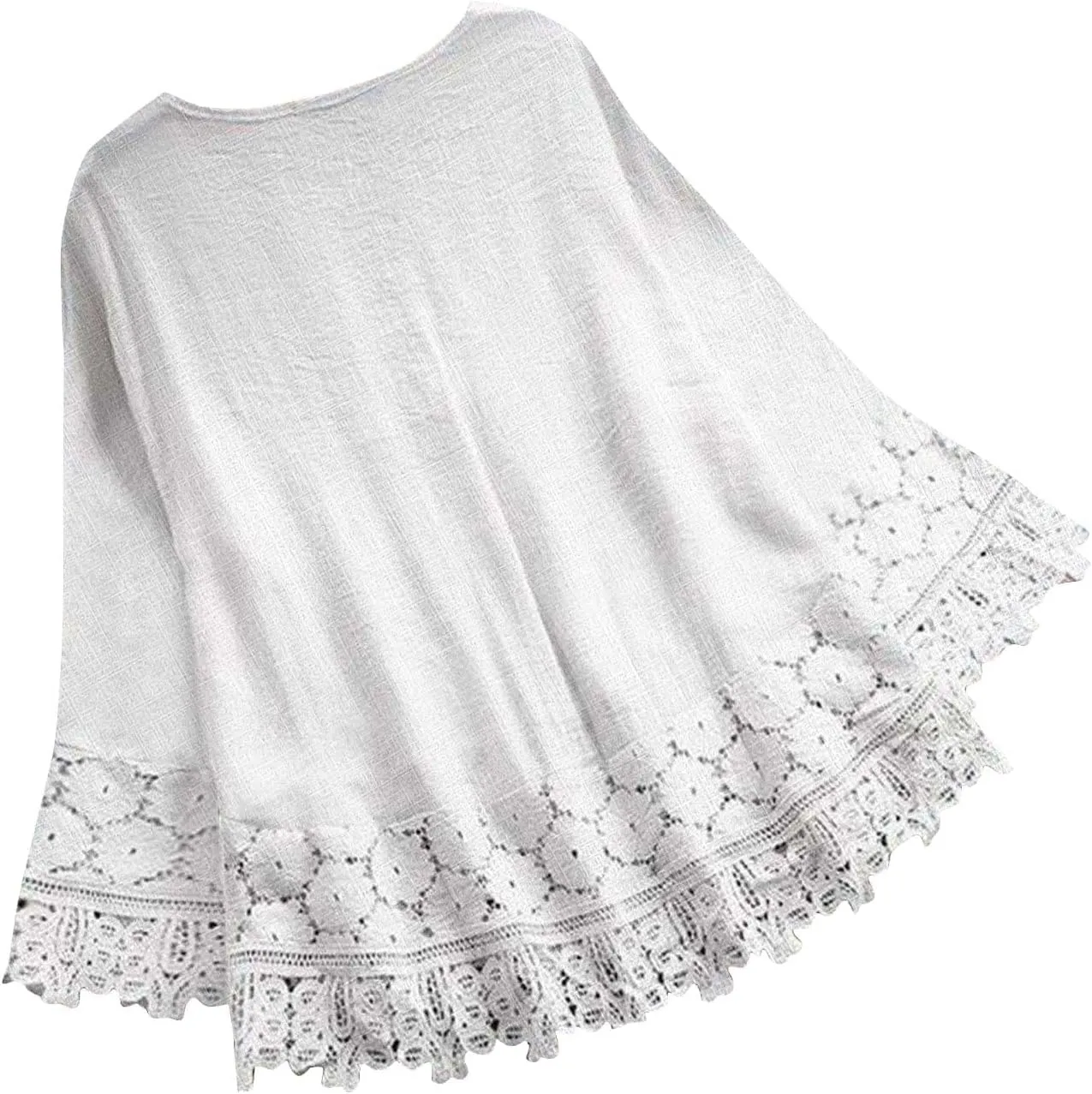 Women 2024 Embroidered Boho Tops Cotton Linen Peasant Blouses Long Sleeve Tunic Shirts Loose Fit Boho Trendy Clothes