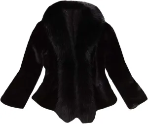 Women Faux Fur Pelt Coat Elegant Thick Warm Fashion Outerwear Fake Fur Jacket Fuzzy Fluffy Plain Coats