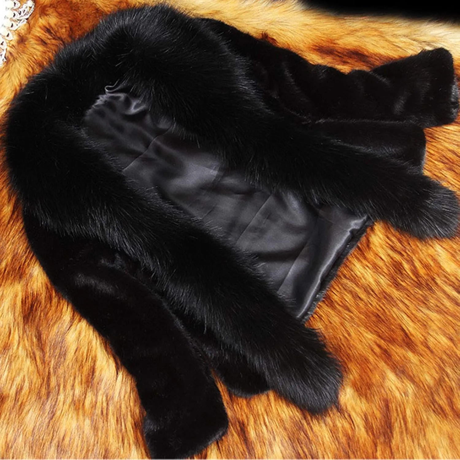 Women Faux Fur Pelt Coat Elegant Thick Warm Fashion Outerwear Fake Fur Jacket Fuzzy Fluffy Plain Coats