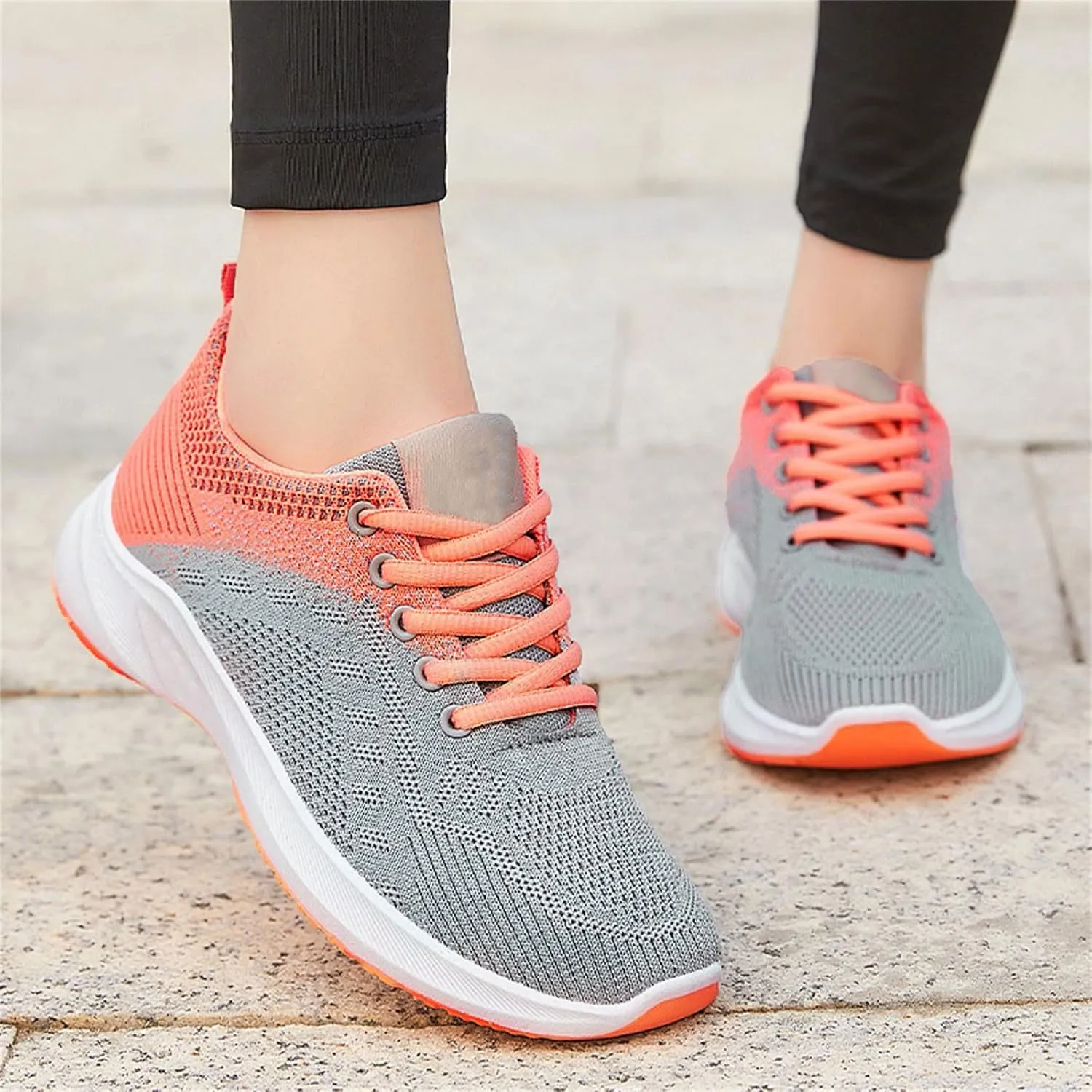 Women Running Sneakers Comfort Bowling Tennis Sneaker Lightweight Walking Athletic Shoes Comfortable Orthopedic Shoe Gym Sports Slip On Casual Breathable Fashion Sneakers