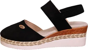 Womens Closed Toe Elastic Ankle Strap Espadrilles Wedge Sandals Orthopedic Platform Wedge Espadrilles Ankle Strap Sandals Comfortable Anti Slip Beach Casual Shoes