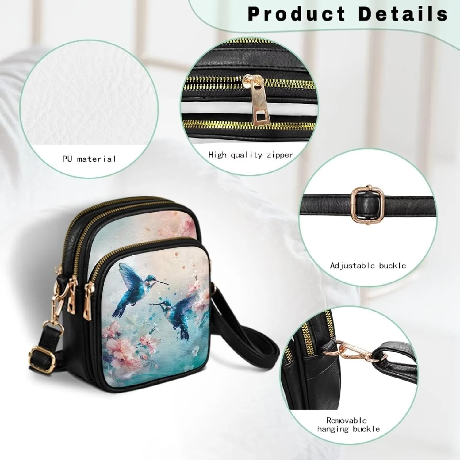 Womens Crossbody Bag Small Small Messenger Bag for Women Leather Satchel Handbags for Women