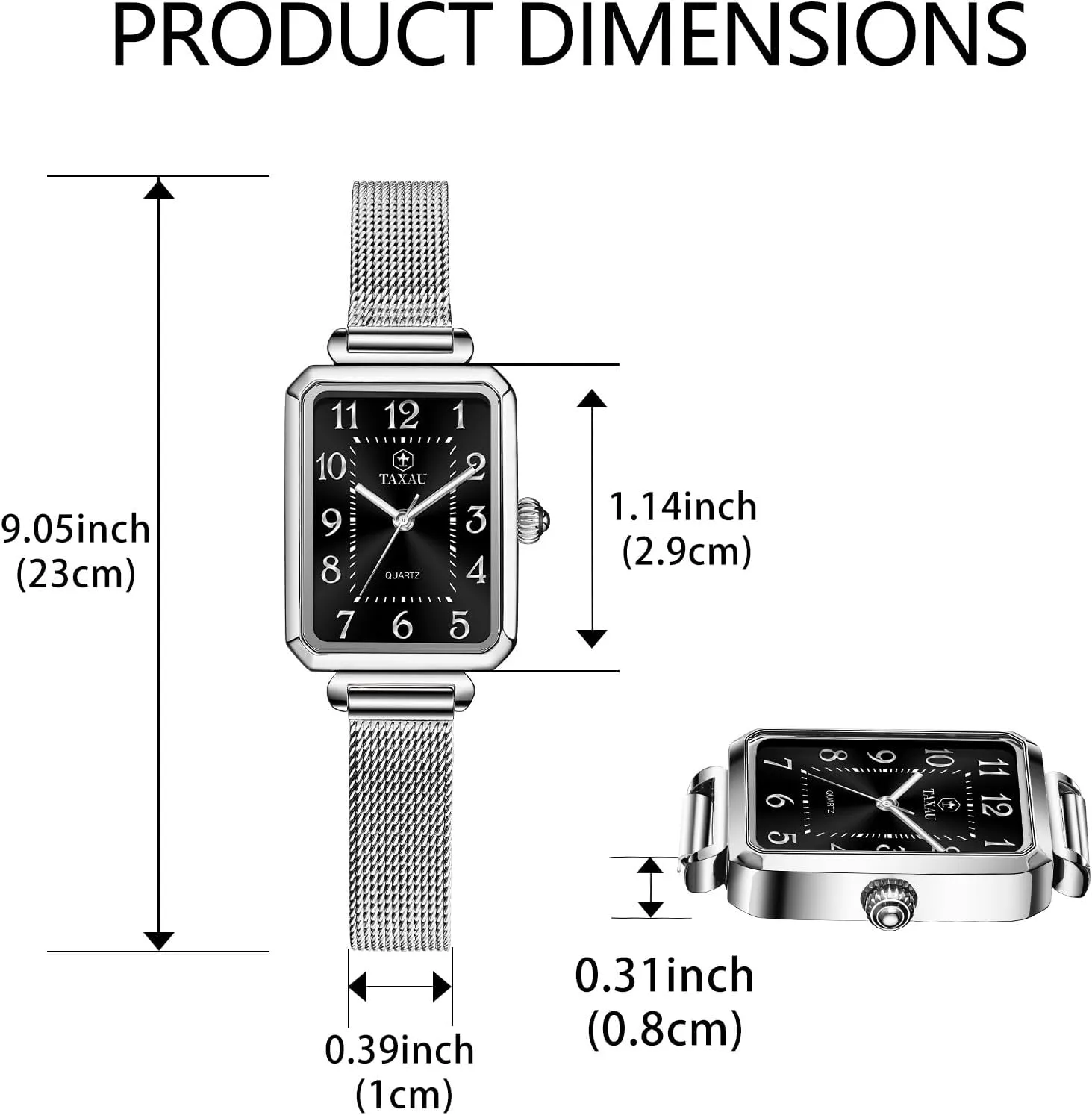Womens Watch Fashion Dress Mesh Strap Waterproof Watches for Women Elegant Dainty Two Tone Womens Watch Analog Quartz Easy Read Ladies Watches with Day Date